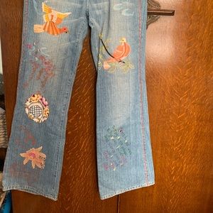 Vintage embroidered jean Switch USA